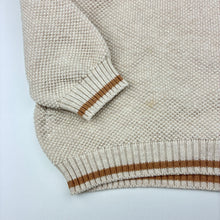 Load image into Gallery viewer, Unisex Seed, cream cotton / wool knit polo sweater, light mark, FUC, size 5,  