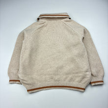 Load image into Gallery viewer, Unisex Seed, cream cotton / wool knit polo sweater, light mark, FUC, size 5,  