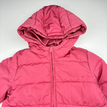 Load image into Gallery viewer, Girls Anko, pink zip hooded puffer jacket, minor marks, FUC, size 4,  