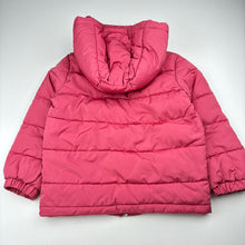 Load image into Gallery viewer, Girls Anko, pink zip hooded puffer jacket, minor marks, FUC, size 4,  