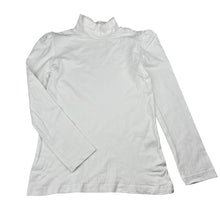 Load image into Gallery viewer, Girls DUNNES STORES, white stretch cotton long sleeve skivvy, EUC, size 9-10,  