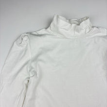 Load image into Gallery viewer, Girls DUNNES STORES, white stretch cotton long sleeve skivvy, EUC, size 9-10,  