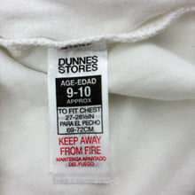 Load image into Gallery viewer, Girls DUNNES STORES, white stretch cotton long sleeve skivvy, EUC, size 9-10,  