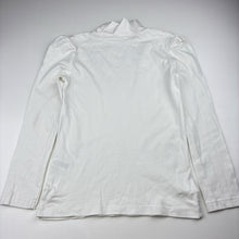 Load image into Gallery viewer, Girls DUNNES STORES, white stretch cotton long sleeve skivvy, EUC, size 9-10,  