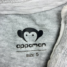 Load image into Gallery viewer, Unisex appaman, grey cotton long sleeve top, monkey, FUC, size 5,  
