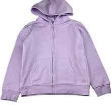 Load image into Gallery viewer, Unisex Anko, purple cotton blend zip fleece lined hooded sweater, FUC, size 8,  