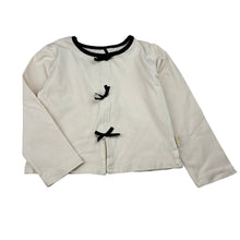 Load image into Gallery viewer, Girls BBL, cream long sleeve top, bow detail, GUC, size 6,  