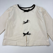 Load image into Gallery viewer, Girls BBL, cream long sleeve top, bow detail, GUC, size 6,  