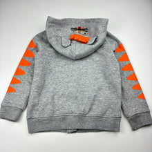 Load image into Gallery viewer, Unisex KID, cotton blend zip fleece lined hoodie, tiger, GUC, size 5,  