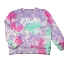 Load image into Gallery viewer, Unisex FILA, tie dyed cotton blend fleece lined sweater, GUC, size 7,  