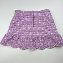Load image into Gallery viewer, Girls Seed, purple metallic knit boucle skirt, GUC, size 6,  