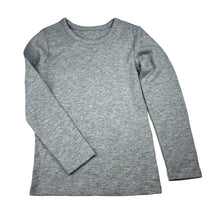 Load image into Gallery viewer, Unisex M&amp;S, grey marle cotton blend ribbed fleece lined top, EUC, size 5-6,  
