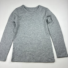 Load image into Gallery viewer, Unisex M&amp;S, grey marle cotton blend ribbed fleece lined top, EUC, size 5-6,  