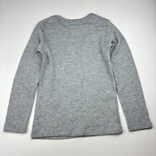 Load image into Gallery viewer, Unisex M&amp;S, grey marle cotton blend ribbed fleece lined top, EUC, size 5-6,  