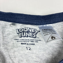 Load image into Gallery viewer, Unisex Looney Tunes, Bugs Bunny grey marle cotton long sleeve t-shirt, GUC, size 12,  