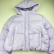 Load image into Gallery viewer, Girls Anko, purple cropped hooded puffer jacket, EUC, size 10,  