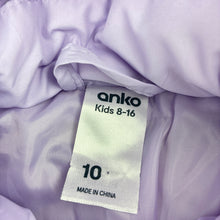 Load image into Gallery viewer, Girls Anko, purple cropped hooded puffer jacket, EUC, size 10,  