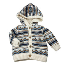 Load image into Gallery viewer, Unisex Anko, cotton knit fleece lined hooded jacket, EUC, size 00,  