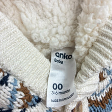 Load image into Gallery viewer, Unisex Anko, cotton knit fleece lined hooded jacket, EUC, size 00,  