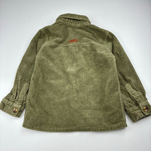 Load image into Gallery viewer, Unisex Milkshake, green corduroy cotton long sleeve shirt, EUC, size 3,  