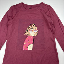 Load image into Gallery viewer, Girls Anko, burgundy cotton long sleeve t-shirt, girl, EUC, size 7,  