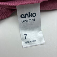 Load image into Gallery viewer, Girls Anko, burgundy cotton long sleeve t-shirt, girl, EUC, size 7,  