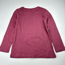 Load image into Gallery viewer, Girls Anko, burgundy cotton long sleeve t-shirt, girl, EUC, size 7,  