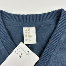 Load image into Gallery viewer, Unisex H&amp;M, blue cotton knit cardigan, NEW, size 3,  