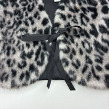 Load image into Gallery viewer, Girls POPPY -&amp;- POM, faux fur sleeveless jacket / vest, leopard print, EUC, size 2,  
