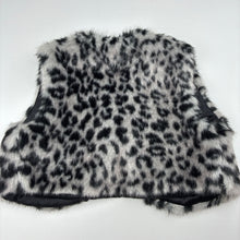 Load image into Gallery viewer, Girls POPPY -&amp;- POM, faux fur sleeveless jacket / vest, leopard print, EUC, size 2,  