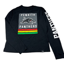 Load image into Gallery viewer, Unisex NRL, Penrith Panthers cotton blend long sleeve t-shirt, FUC, size 10,  