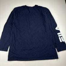 Load image into Gallery viewer, Unisex FILA, navy cotton long sleeve t-shirt, GUC, size 10,  