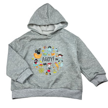 Load image into Gallery viewer, Boys grey, lightweight hoodie, pirate, EUC, size 3,  