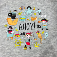Load image into Gallery viewer, Boys grey, lightweight hoodie, pirate, EUC, size 3,  
