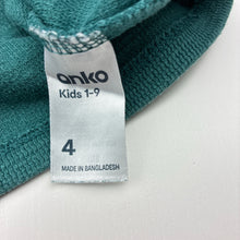 Load image into Gallery viewer, Unisex Anko, teal cotton blend knit long sleeve t-shirt, GUC, size 4,  