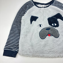 Load image into Gallery viewer, Unisex Kids &amp; Co, fleece pyjama top, embroidered, dog, GUC, size 6,  