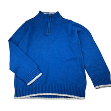 Load image into Gallery viewer, Unisex OSHKOSH B'gosh, blue cotton knit zip sweater, EUC, size 6,  