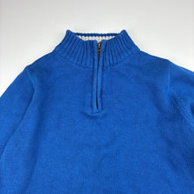 Load image into Gallery viewer, Unisex OSHKOSH B'gosh, blue cotton knit zip sweater, EUC, size 6,  