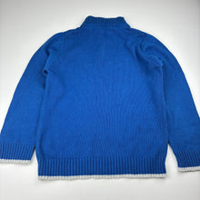 Load image into Gallery viewer, Unisex OSHKOSH B'gosh, blue cotton knit zip sweater, EUC, size 6,  