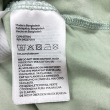 Load image into Gallery viewer, Girls H&amp;M, green stretch cotton long sleeve t-shirt, rabbit, GUC, size 7-8,  