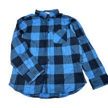 Load image into Gallery viewer, Unisex H&amp;M, check flannel cotton long sleeve shirt, EUC, size 7,  
