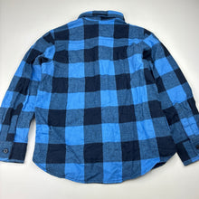 Load image into Gallery viewer, Unisex H&amp;M, check flannel cotton long sleeve shirt, EUC, size 7,  