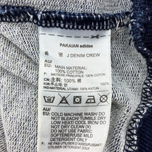 Load image into Gallery viewer, Girls Adidas, navy cotton sweater, polka dots, wash fade, FUC, size 11-12,  