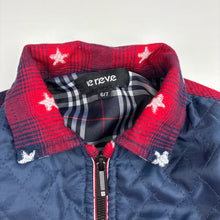 Load image into Gallery viewer, Unisex le reve, lightweight check cotton zip jacket, EUC, size 6-7,  