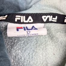 Load image into Gallery viewer, Unisex FILA, cotton blend fleece lined hoodie, GUC, size 12,  