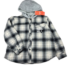 Load image into Gallery viewer, Unisex LiGU, lightly wadded check hooded top, NEW, size 7,  
