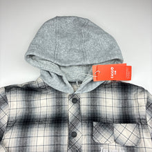 Load image into Gallery viewer, Unisex LiGU, lightly wadded check hooded top, NEW, size 7,  