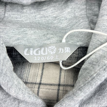 Load image into Gallery viewer, Unisex LiGU, lightly wadded check hooded top, NEW, size 7,  
