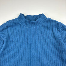 Load image into Gallery viewer, Unisex UNIQLO KIDS, blue ribbed knit sweater, EUC, size 9-10,  