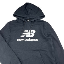 Load image into Gallery viewer, Unisex New Balance, black cotton blend fleece lined hoodie, GUC, size 12,  